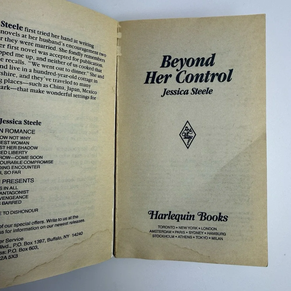 Vintage 1980s Harlequin Romance Paperback 2-Book Lot 1st Editions Power Point